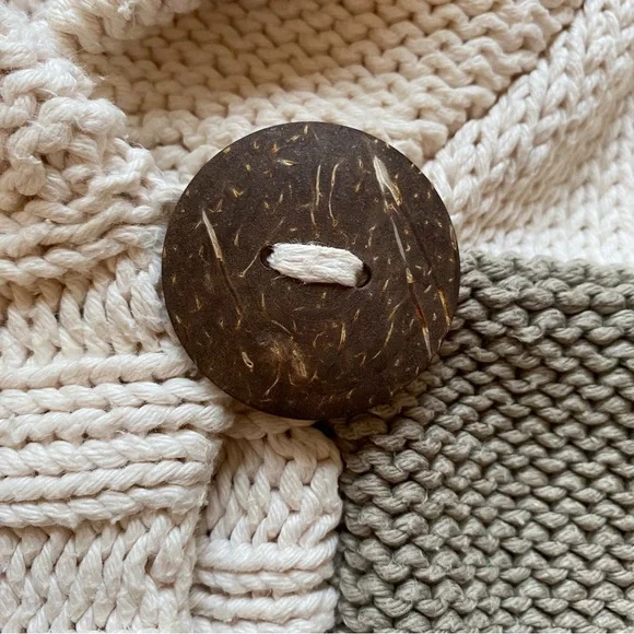 PURE HANDKNIT Button Front Knit Sweater Jacket M/L - Picture 7 of 10